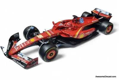 BURAGO SF-24CHARLES LECLERC 季节生活 FERRARI 1:18 全新未拆封盒 — 第 1/2 张图片