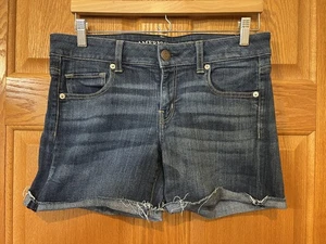 Pantalones cortos de mezclilla con puños súper elásticos AE81 American Eagle para mujer 10 - Imagen 1 de 3