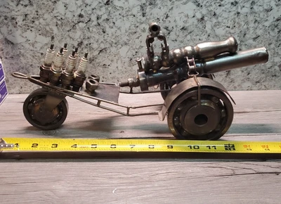 Escultura de cañón rodante Steam Punk de arte popular original Foto 1 de 4