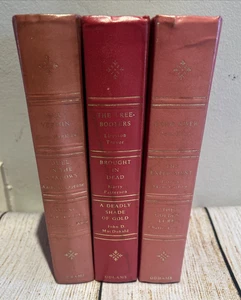 3x Vintage Odhams Condensed Books Red Covers Adventure Thriller Crime 9 Stories - Picture 1 of 16