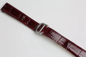 Cartier Burgunder Alligatorleder Armband & Faltschließe 15,6/14 mm, KD93X111 - Bild 1 von 7