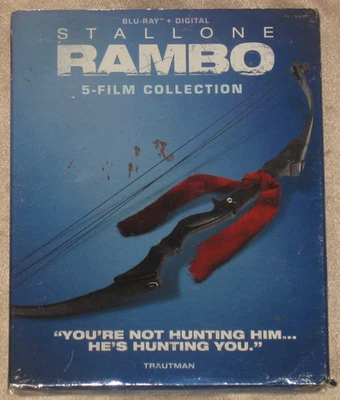 Rambo: 5-Film Collection Blue Ray & Digital New Sealed First Last Blood II III - Image 1 of 4