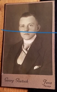 Hans Thiemann 1919 als Student - CDV Georg Paetsch Jena / Studentika - Picture 1 of 2