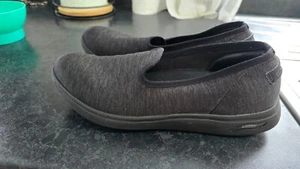 SKECHERS ARCH FIT UPLIFT PERCEIVED SLIP ON TRAINERS/SHOES CHARCOAL UK 4 - Picture 1 of 5