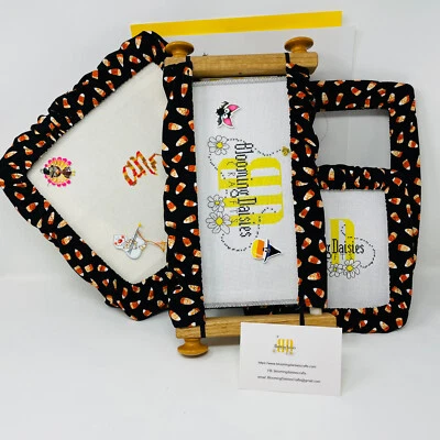 Halloween/Fall Candy Corn Grime Guards - Q-Snap Frame-Cross Stitch/Needlecraft - Image 1 of 4