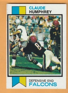 Claude Humphrey Atlanta Falcons 1973 Topps #200 Salón de la fama Memphis Tennessee State - Imagen 1 de 2