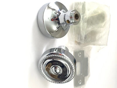 OMNIA 430 perilla de puerta de latón macizo con cuentas en cromo - Juego de 2 Foto 1 de 3