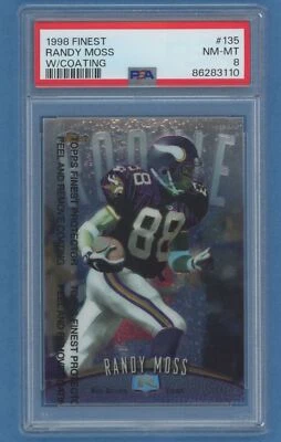 1998 Finest Randy Moss Rookie  Minnesota Vikings #135 W/coating - Image 1 of 2