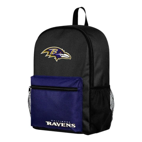 NFL Baltimore Ravens Two Tone Backpack with Team Logo Cover