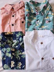 Set Of 4 Dress Shirts For Kids Size 4T Pink Short Sleeve Shirt White Long Sleeve - Picture 1 of 10