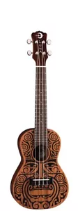Luna UKE TRIBAL CONCERT Ukulele, Natural - Picture 1 of 5