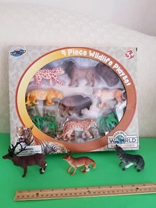 ANIMAL ZOO AND SAFARI SET + Scenery pieces.LIONS. TIGER , BUFFALO , WOLF + More  - Bild 1 von 5