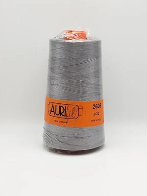 Aurifil 50WT #2605 Grey / CONE 6,452Yd 100% Cotton Thread - Image 1 of 4