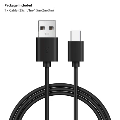 USB C Data Cable Type C Fast Charging 3A Sync Phone For Huawei Samsung LG - Image 1 of 4