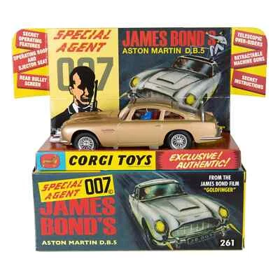 CORGI MODEL CLUB 1/46 JAMES BOND 007 "GOLDFINGER" 1963 ASTON MARTIN DB5 GOLD 261 - Image 1 of 4