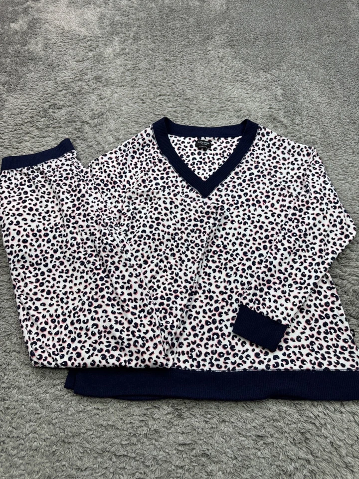 Kate Spade 睡衣上衣裤子女式小号猎豹舒适睡衣 2 件套 — 第 1/4 张图片