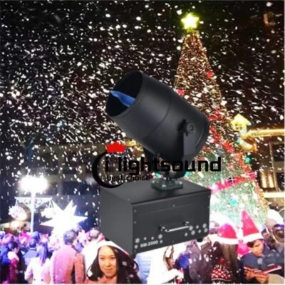 2000W Snow Machine Snowflake Maker Xmas Stage DJ Flake Effect w/Remote - Image 1 of 4