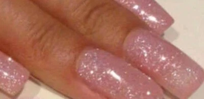 Nail art smalto unghia colore Rosà Lucido  Glitterato Effetto Gel  - Immagine 1 di 4