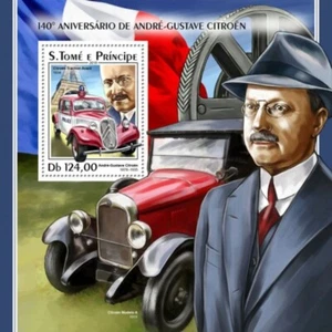 St Thomas - Andre-Gustave Citroen 2018 - Hoja de recuerdo de sello ST18312b - Imagen 1 de 1