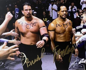 Signed Bradshaw & Farooq ACOLYTES 8x10 PROMO - AUTOGRAPHED Pro wrestling coa Ent - Picture 1 of 1