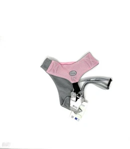 V Mesh Pet Harness with Reflective Trim - Pink and Gray - Medium - Picture 1 of 2