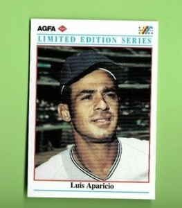 LUIS APARICIO 1990 AGFA LIMITED EDITION SERIES  #9 SOX HOF