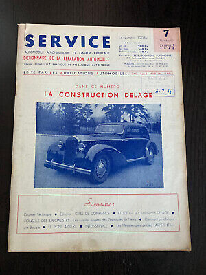 Dictionnaire Reparation Automobile N°61 07/1948  Construction Delage D55 • 8€