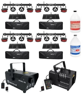 4 Chauvet DJ GigBAR Flex Lighting Systems wDerbys+Wash Lights+Hazer+Fogger+Fluid - Picture 1 of 12