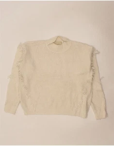 MICHAEL KORS Womens Turtle Neck Jumper Sweater UK 16 Large Off White A102 - Picture 1 of 3