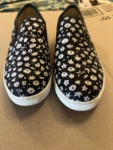 Coach geblümte Slipper Turnschuhe schwarz und weiß Größe 6,5B - Bild 1 von 10