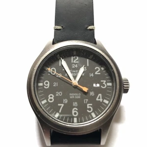 Timex TW4B01900 Men's Expedition Leather Indiglo Wrist Watch, Scout, Date - Picture 1 of 6