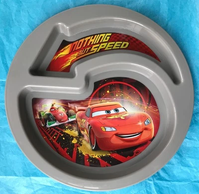 Placa de plástico dividida Disney Cars McQueen Kids 8" D sem BPA - Imagem 1 de 4