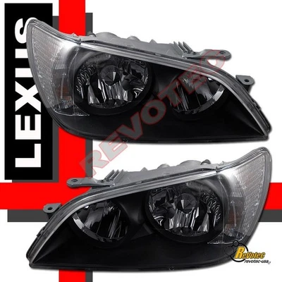 Faros de carcasa negros para 01-05 Lexus IS300 compatibles con xenón de fábrica HID Foto 1 de 4