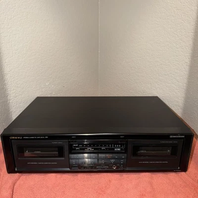 Onkyo TA-RW404 Doble Auto Inverso Cassette Deck Tape Deck. Falta 1 botón de expulsión Foto 1 de 4