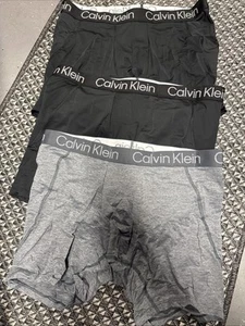 Calvin Klein Men's Micro Mesh Boxer 4 Way Stretch 3 Pack Black Gray Large NEW - Picture 1 of 3