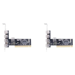 2X 5 Ports PCI auf USB 2.0 PCI-Erweiterungskarte Adapterkarte 480Mbps Treib8327 - Afbeelding 1 van 6