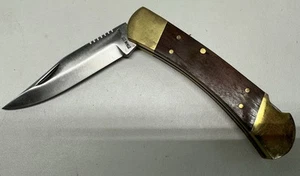 Klappmesser Lockback Taschenmesser/Jagdmesser Messing und Holzgriff 8-1/2" - Bild 1 von 3
