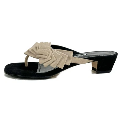 Auténticas sandalias para mujer MANOLO BLAHNIK - de gamuza beige Foto 1 de 4