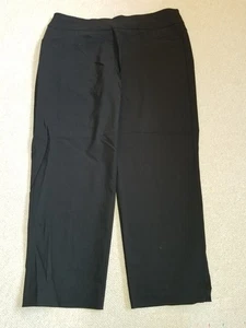 NWT Womens Pants-RUBY RD.-black rayon stretch elastic waist pull on straight-24W - Picture 1 of 5