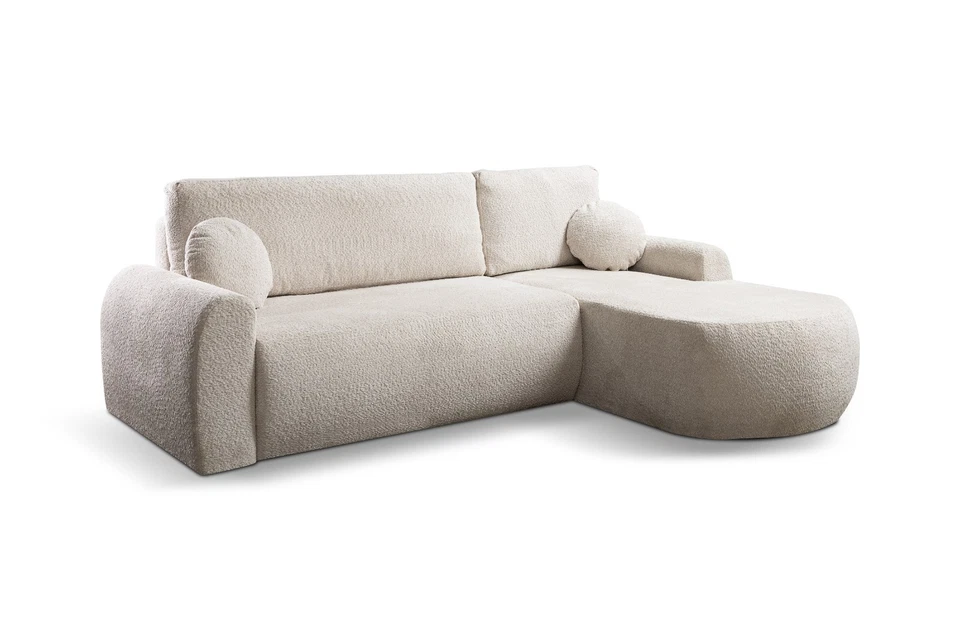 Sofa Bed Corner Grey, Left or Right side Black  Jazz Free Delivery - Image 1 of 4