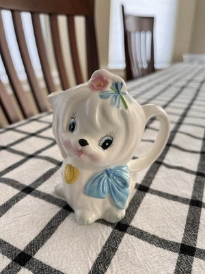 Vintage 50s Lefton Mr. Toodles Creamer Anthropomorphic Maltese Dog 3292 - Image 1 of 4