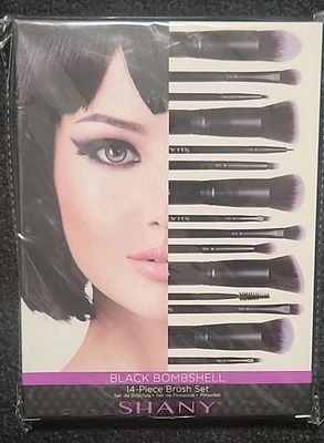 Pinceles de maquillaje SHANY - Bomba negra - Juego de brochas de 14 piezas - Base en polvo Foto 1 de 4