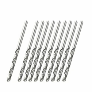 10 brocas de perforación de flauta espiral de giro gris plateado HSS 2,35 mm diapositiva 55 mm de largo - Imagen 1 de 3