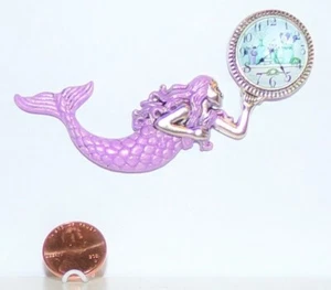 Reloj de pared sirena en miniatura para casa de muñecas lavanda náutica ¡hermoso! ¡Nuevo! - Imagen 1 de 8
