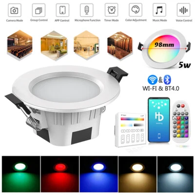 Bluetooth WIFI APP RGB LED EinbauSpot Strahler Panel Decken Deckenleuchte Dimmar - Bild 1 von 4