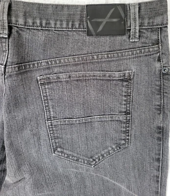 Мужские повседневные джинсы Axist размер 36x30 стираемые черные/серые прямые штанины 5 карманов - Изображение 1 из 4