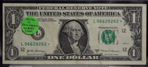 STAR NOTE FROM SHEET 2017A  $1.00   VERY VERY RARE LOW RUN 500K GOOD COND - Picture 1 of 2