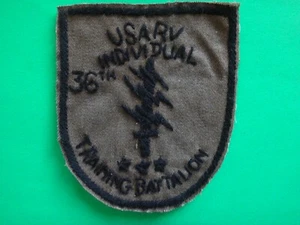 Parche tenue cosido a mano del 36º Batallón de ENTRENAMIENTO INDIVIDUAL USARV de la Guerra de Vietnam  - Imagen 1 de 3