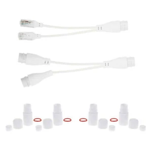 1 to 2 Adapter Network Splitter Poe Switch Connector RJ45 Waterproof Separator - Afbeelding 1 van 9