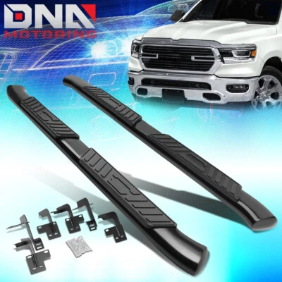 For 2019-2022 Ram 1500 Quad Cab 5" Oval Side Step Nerf Bar Running Board Black - Image 1 of 4